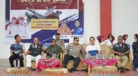 Kejuaraan Taekwondo Buts Open 2025 yang resmi dibuka di Gedung Olahraga (GOR) Perjuangan, Desa Pagar Ruyung, Kecamatan Arma Jaya, Jumat (10/10/25).(foto: Tommy Agung Raharjonarasidemokrasi.com/)