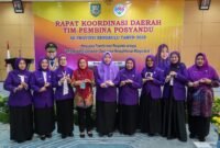 Ketua Tim Pembina Posyandu Kabupaten Seluma, Ny. dr. Mega Ayu Variza Teddy Rahman, saat menghadiri Rapat Koordinasi Daerah (Rakorda) Tim Pembina Posyandu se-Provinsi Bengkulu Tahun 2025 yang digelar di Grage Horizon Hotel Bengkulu, Selasa (14/10/25).(foto: Rifli Nopriansanarasidemokrasi.com/)