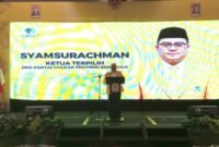 Syamsurachman resmi terpilih sebagai Ketua Dewan Pimpinan Daerah (DPD) Partai Golkar Provinsi Bengkulu untuk masa bakti 2025–2030 pada Musyawarah Daerah (Musda) ke-XI Partai Golkar Provinsi Bengkulu yang digelar di Ballroom Hotel Mercure, Kota Bengkulu, Minggu malam (5/10/25). (foto: Ardiyantonarasidemokrasi.com/)