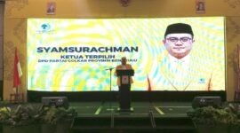 Syamsurachman resmi terpilih sebagai Ketua Dewan Pimpinan Daerah (DPD) Partai Golkar Provinsi Bengkulu untuk masa bakti 2025–2030 pada Musyawarah Daerah (Musda) ke-XI Partai Golkar Provinsi Bengkulu yang digelar di Ballroom Hotel Mercure, Kota Bengkulu, Minggu malam (5/10/25). (foto: Ardiyantonarasidemokrasi.com/)