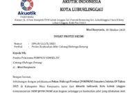 Akuatik Indonesia (AI) Kota Lubuk Linggau secara resmi melayangkan surat protes kepada Panitia Pelaksana Porprov Sumsel XV Cabor Renang di Musi Banyuasin, Sabtu (18/10/25). (foto: dok istimewa)