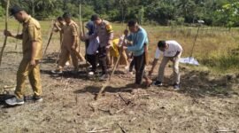 Desa Lubuk Sirih Ilir, Kecamatan Manna, Kabupaten Bengkulu Selatan, saat melaksanakan kegiatan penanaman jagung di lahan seluas satu hektare, Selasa (28/10/2025). (foto: Sapriyansyahnarasidemokrasi.com/)