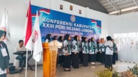 Persatuan Guru Republik Indonesia (PGRI) Kabupaten Rejang Lebong menggelar Konferensi ke-23 masa bakti 2025–2030, Rabu (1/10/25) di Gedung Guru PGRI Rejang Lebong.(foto: Arman Surinarasidemokrasi.com/)
