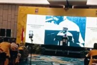 Gubernur Bengkulu, Helmi Hasan saat memberi sambutan pada Musyawarah Daerah (Musda) XI Partai Golkar Provinsi Bengkulu Minggu (5/10/25). (foto: Ardiyantonarasidemokrasi.com/)