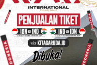 Banner penjualan tiket laga uji coba Timnas U-23 (foto: dok PSSI.org)