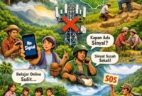 Sebanyak 41 desa di Bengkulu masih mengalami blankspot dan low signal akibat kondisi perkebunan dan pegunungan. Pemerintah fokus atasi wilayah tanpa jaringan di 2026.