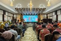 SAMBUTAN - Plt Dirut Bank Bengkulu  Iswahyudi dalam sambutanya pada HUT  Ke-55 Bank Bengkulu menyampaikan, fokus membenahi pelayanan Bank Bengkulu melalui peningkatan SDM, digitalisasi cepat, dan infrastruktur optimal demi kepuasan nasabah. (Senin-13-04-2026)--  FOTO: IST//MBG.