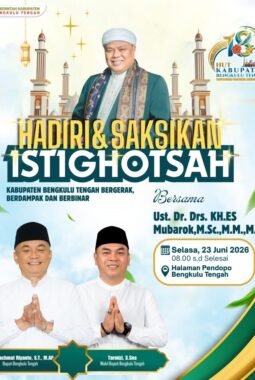 KH ES Mubarok Jadi Magnet HUT Bengkulu Tengah, Pemkab Siapkan Istighotsah Akbar untuk Ribuan Jamaah
